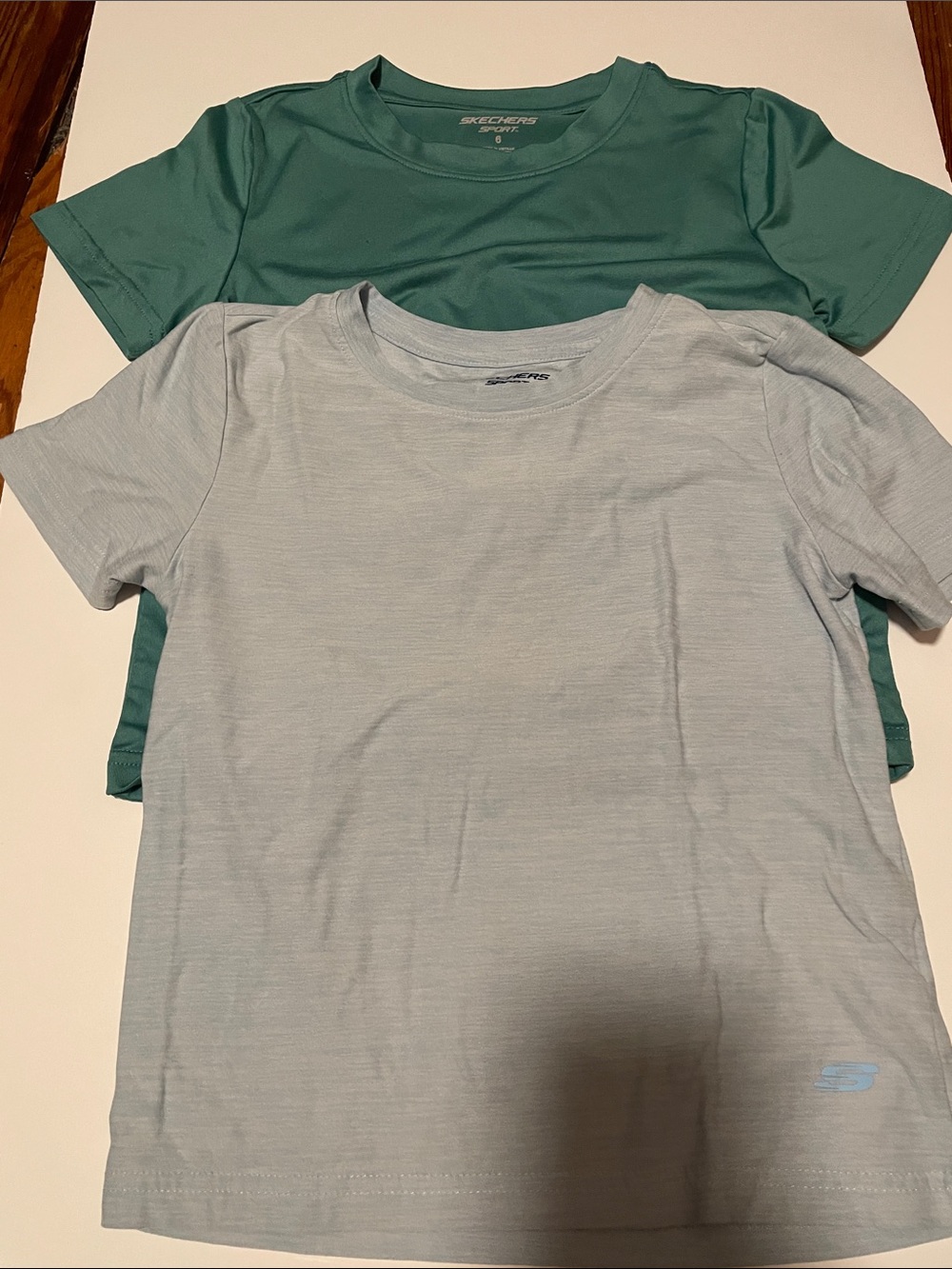 Skechers Sport Size 6 Boys Sleeve Tee Set Teal & Light Blue Bundle of 2